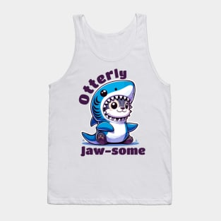 Utterly Awesome Team Otter and Shark Tank Top